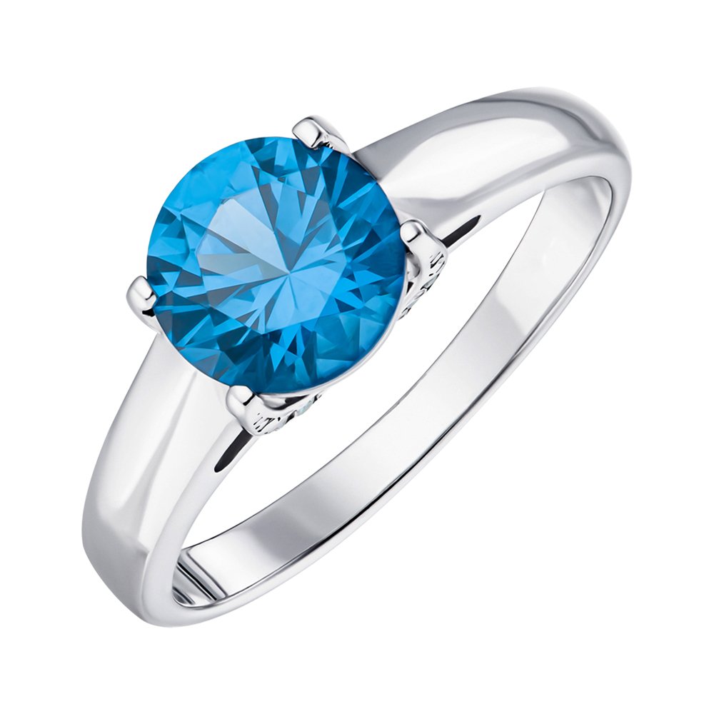 

Серебряное кольцо со шпинелью и фианитами 000144917 16.5 размера