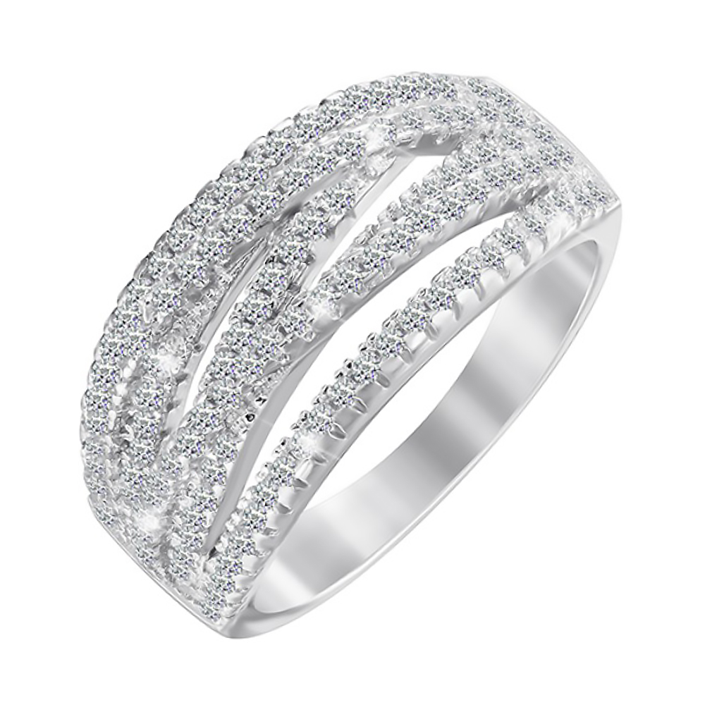 

Серебряное кольцо с фианитами 000052252 21 размера