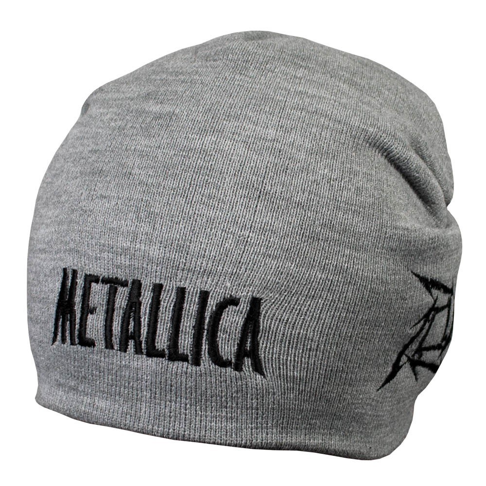 

Шапка бини с вышивкой Talisman METALLICA Logo Серый