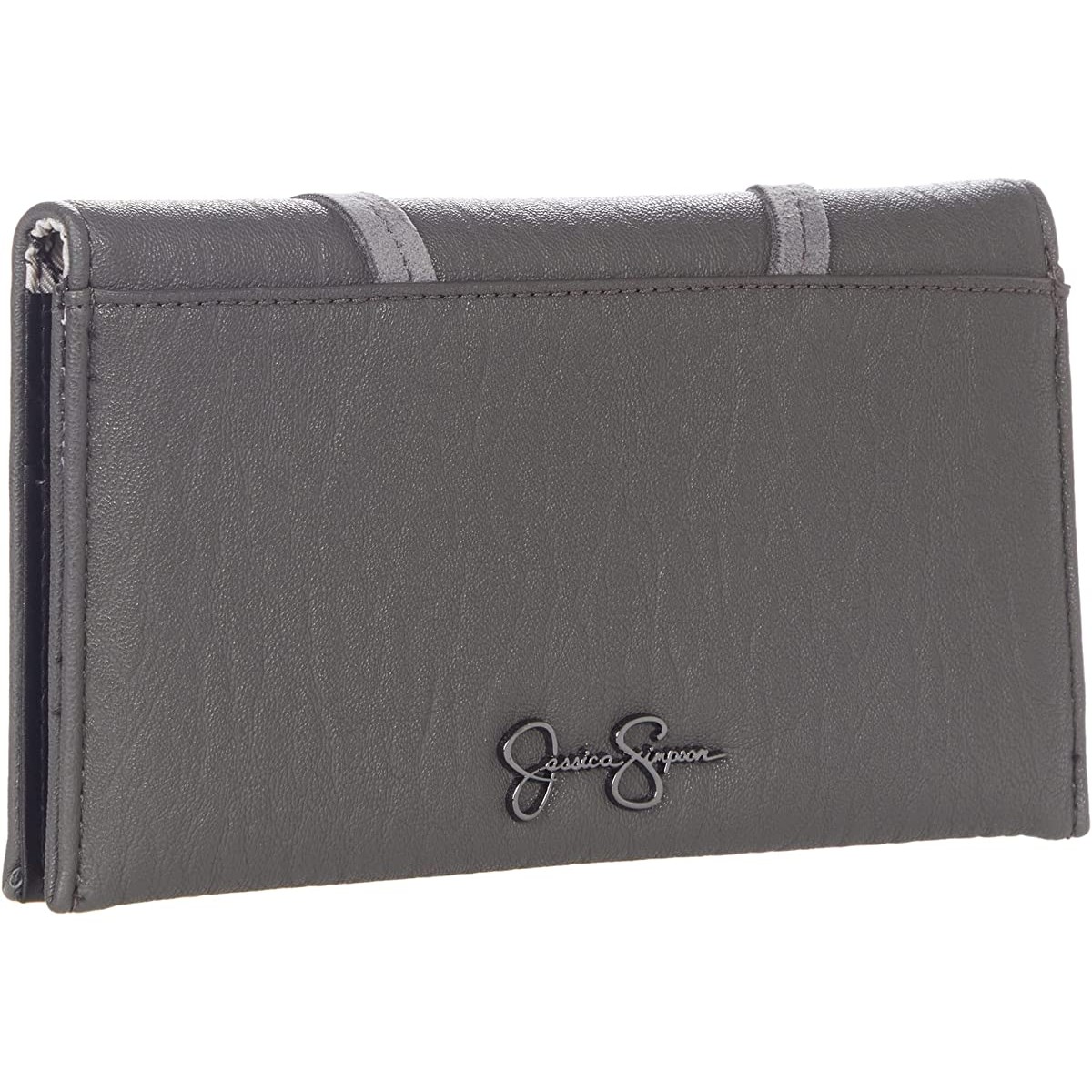 

Кошелек Jessica Simpson Natalie Singe Fold Pull Out Pouch Charcoal Grey Shiny Gunmetal Hardware, Универсальный