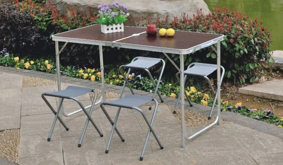 

Стол для пикника раскладной со стульями Folding Table FT-2107 Коричневый