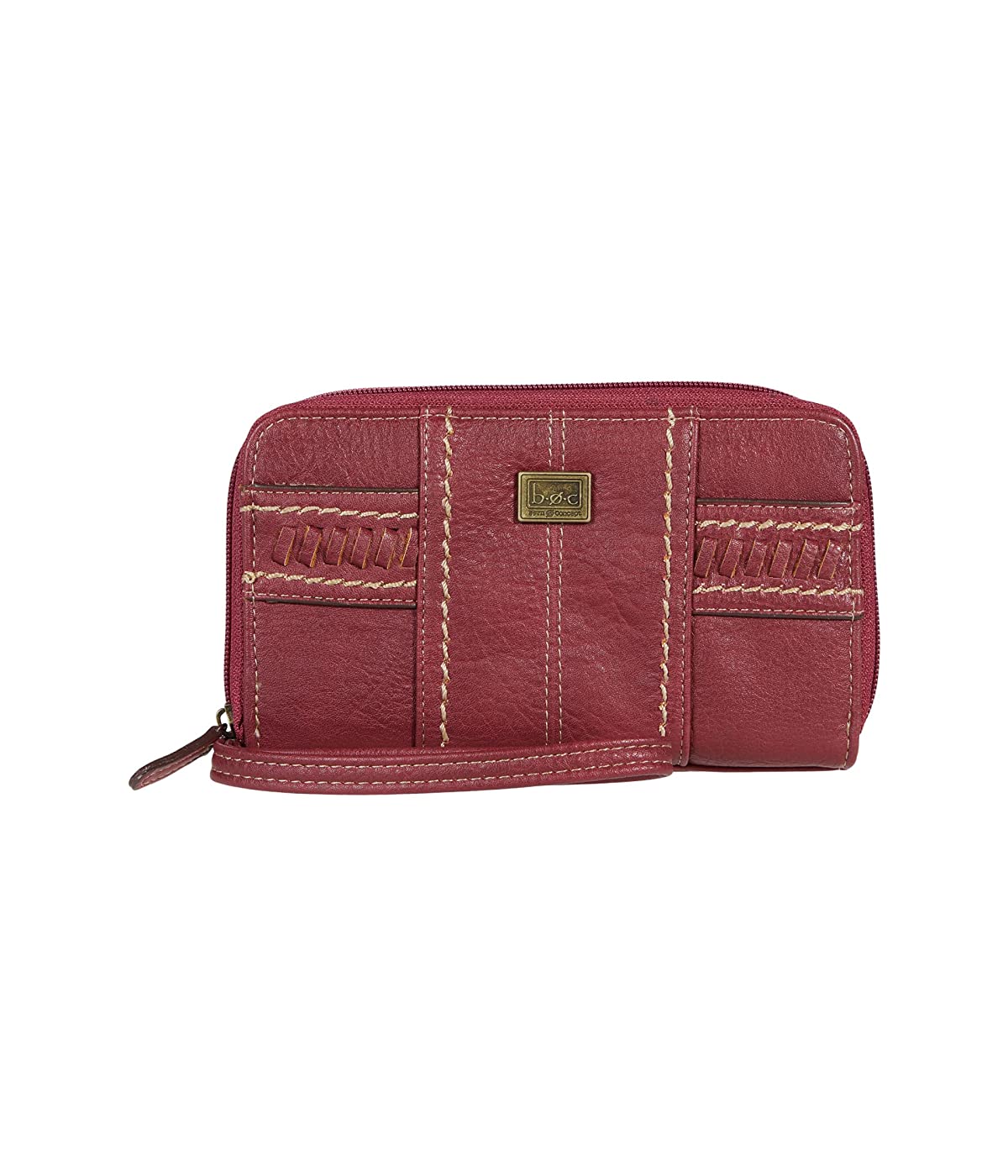 

Кошелек b.o.c. Barlow Double Zip Around Wallet Burgundy, Универсальный