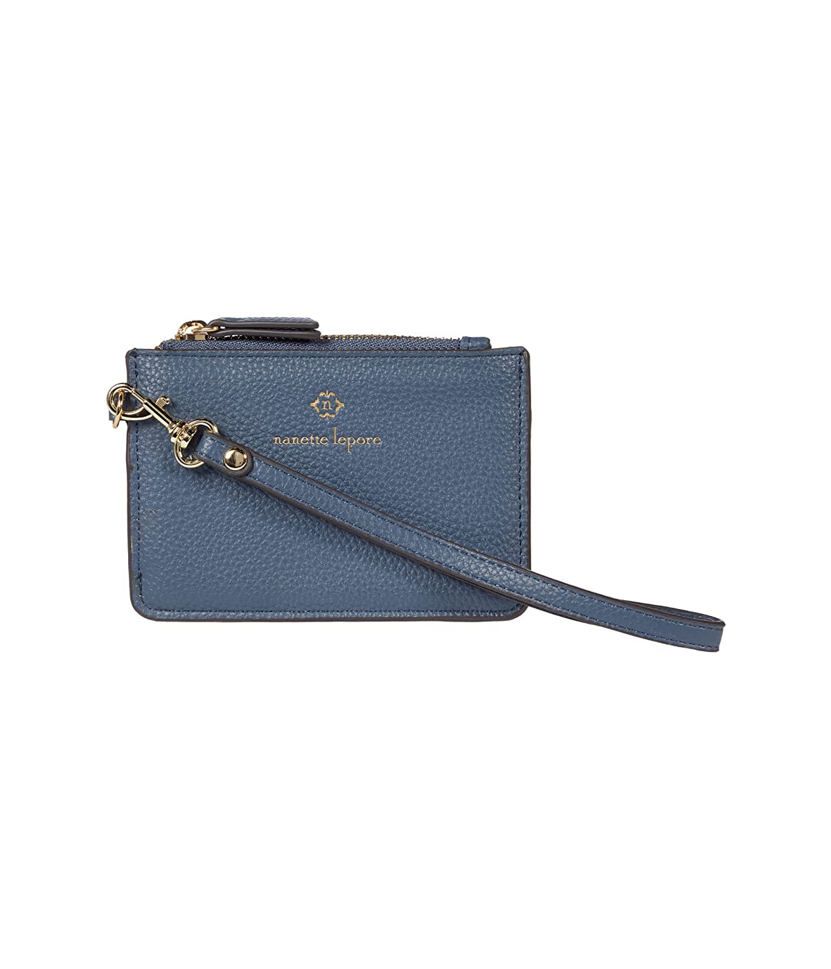 

Кошелек Nanette Lepore Top Zip Card Case Wristlet Strap Denim, Универсальный