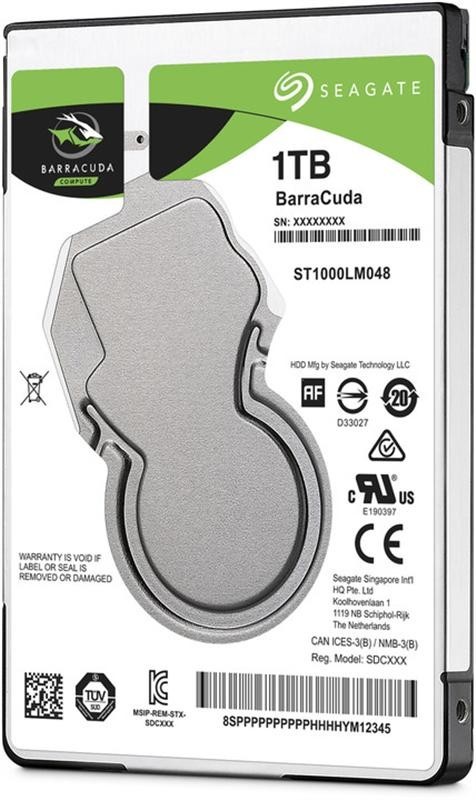 

Жесткий диск HDD SATA 1 TB Seagate BarraCuda 5400rpm 128MB (ST1000LM048)