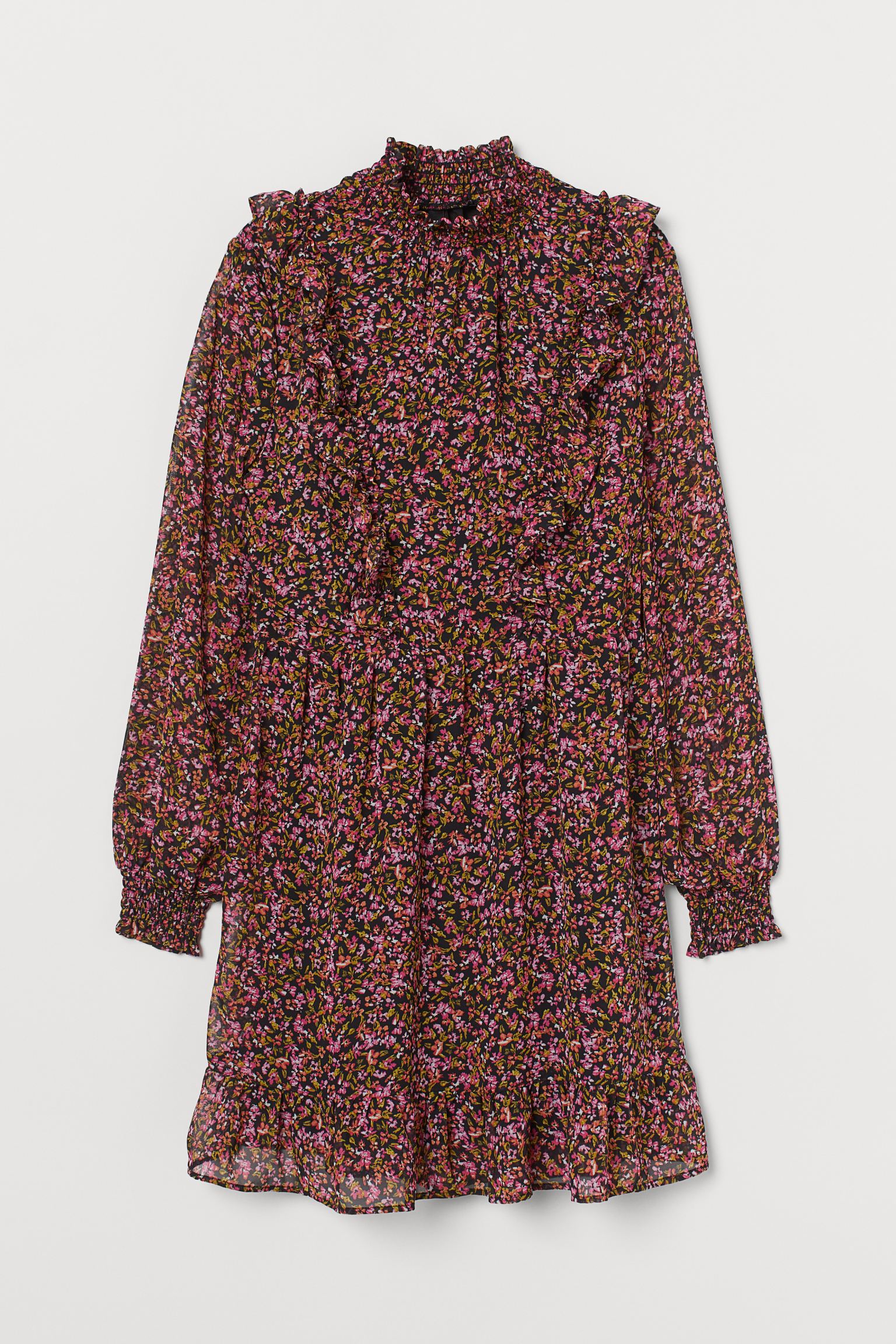 

Платье H&M  черный цветы 17039366102, Платье H&M 42 черный цветы 17039366102
