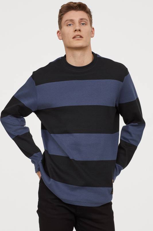 

Свитшот H&M  черный полоска 7591259, Свитшот H&M S черный полоска 7591259