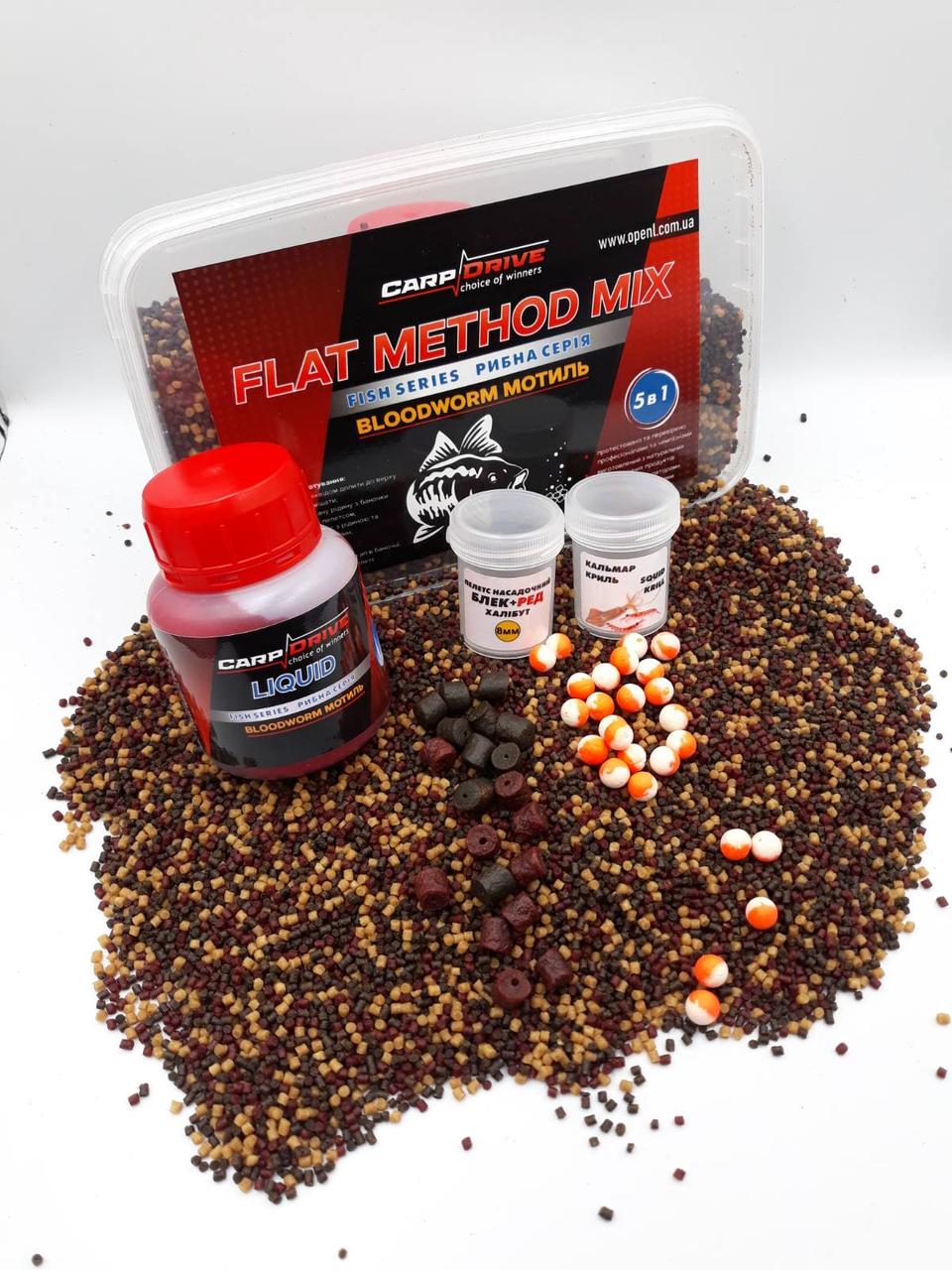 

Методный пеллетс микс Bloodworm (Мотыль) Carp Drive 5 в 1