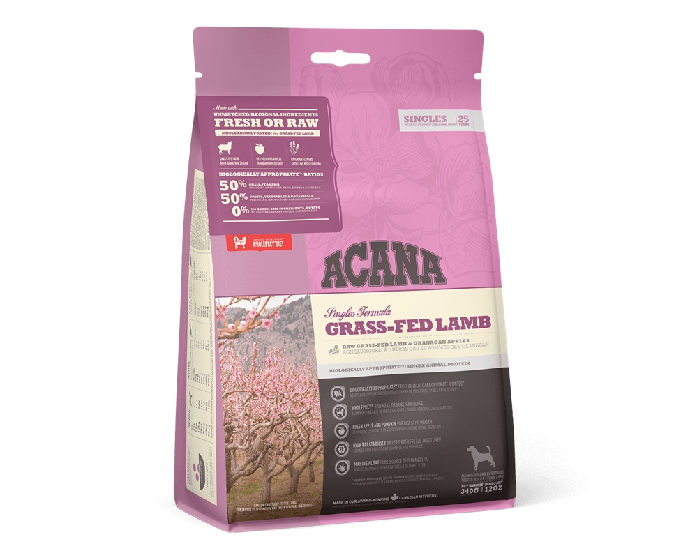 

Сухой корм для собак всех пород и возрастов с мясом ягненка Grass-Fed Lamb 340 г Acana BGL-AC-143