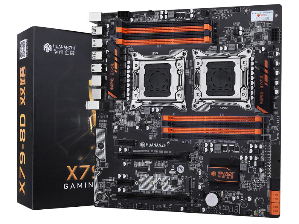 

Материнская плата HUANANZHI X79 Dual 8D LGA 2011 E-ATX двухпроцессорная Черный (1010-764-00)