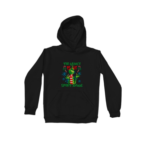 

Худи Детская для мальчиков без утепления Гринч-Grinch Is My Spirit Animal Размер 128 см Цвет черный - MyTee