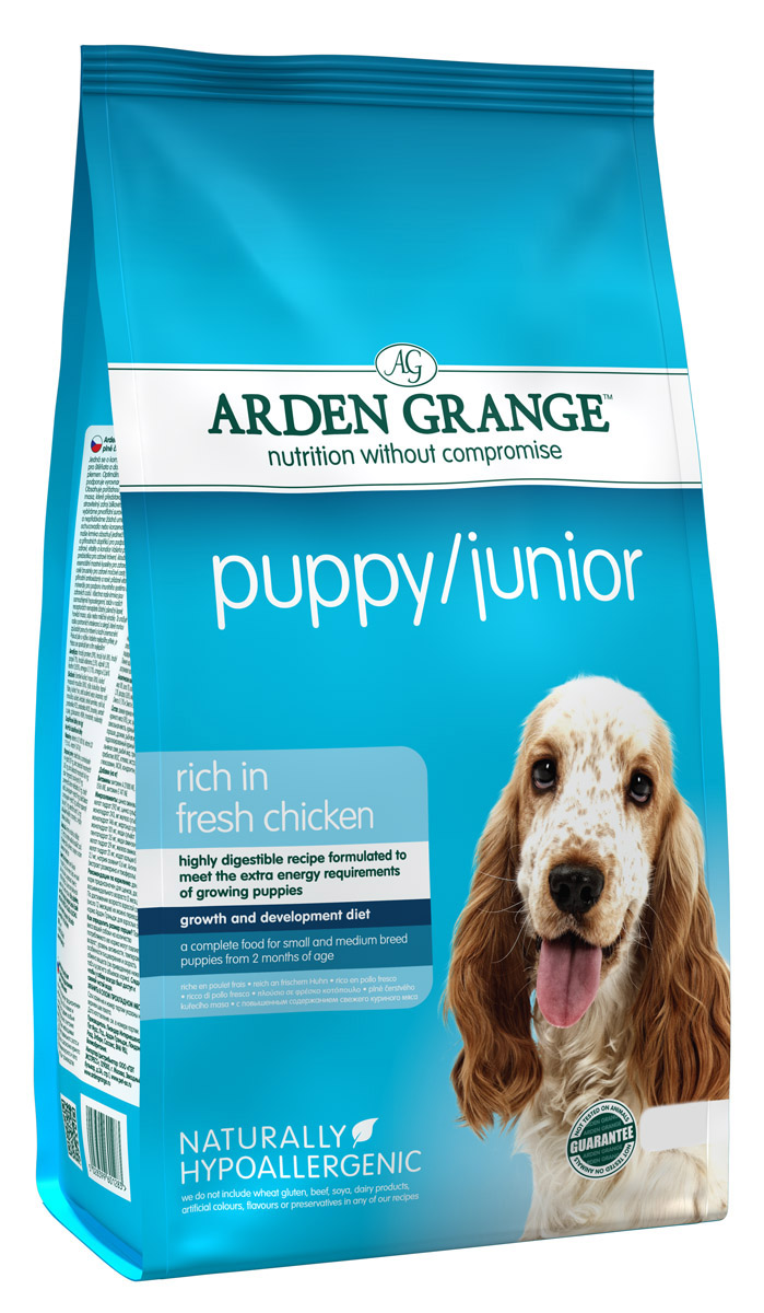 

Сухой корм для щенков со свежей курицей и рисом Arden Grange Puppy Junior 2 кг BGL-AG-43