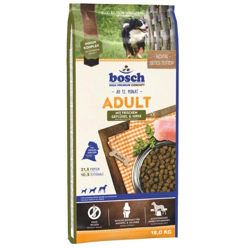 

Сухой корм для собак с птицей и спельтой Bosch Adult Poultry & Spelt 15 кг Bosch BGL-BO-39