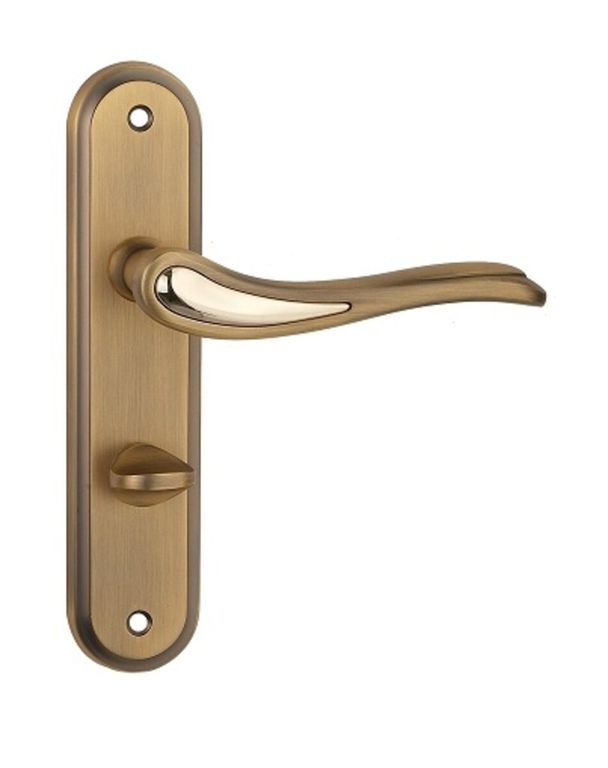 

Ручка Дверная Modena На Планке Wc 62 Мм Матовый Кофе Тёмное Золото (85 90) Siba Z15 5K 85 90