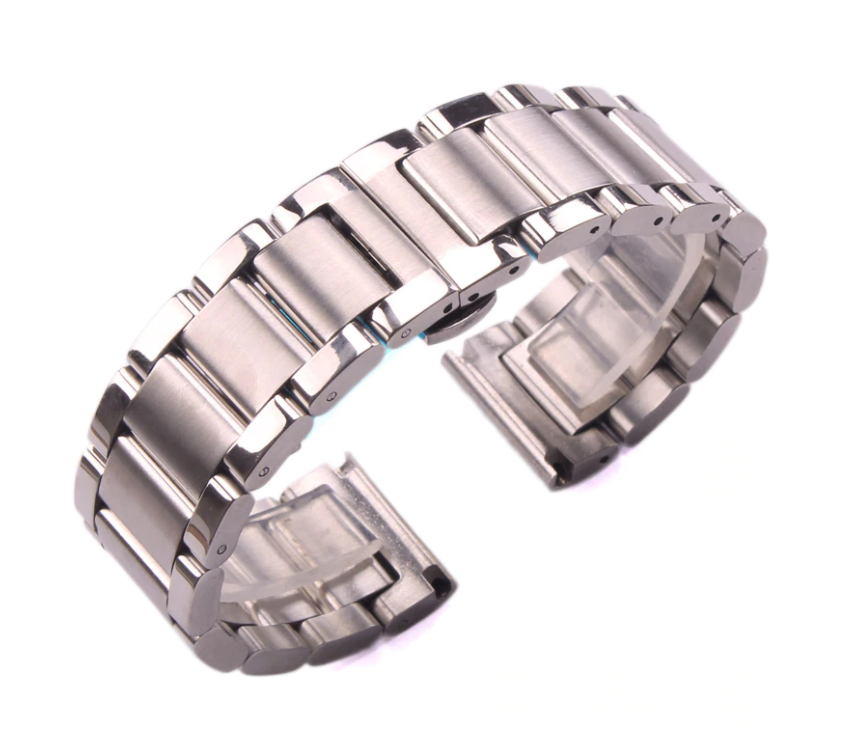 

Браслет Watch Band для часов, нержавеющая сталь 316L, литой, мат/глянец. 24 мм