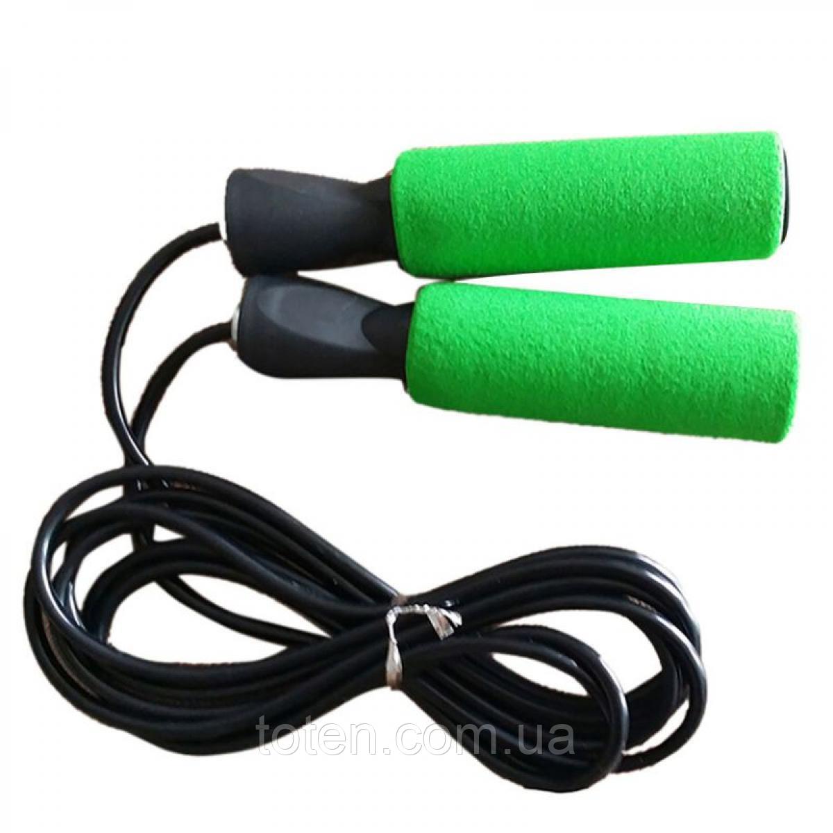 Скакалка скоростная с подшипниками спортивная Profi зеленая (MS 0186 ...