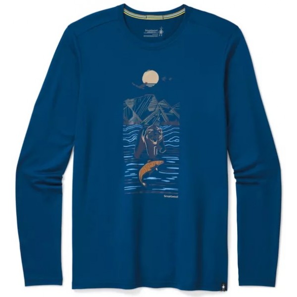 

Мужская футболка Smartwool Men's Merino Sport 150 Alpine Bear Long Sleeve Graphic Tee, Alpine Blue,  (SW 16294.B25, Мужская футболка Smartwool Men's Merino Sport 150 Alpine Bear Long Sleeve Graphic Tee, Alpine Blue, M (SW 16294.B25-M)