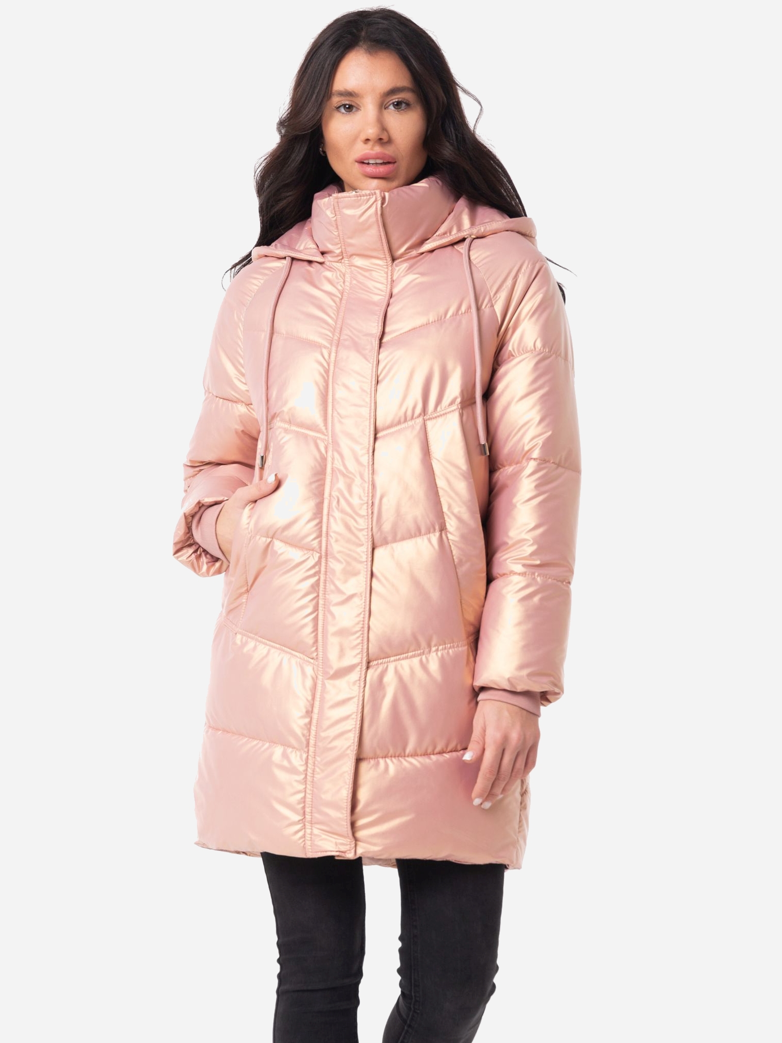 

Куртка White Fox IB7890pink S Розовая