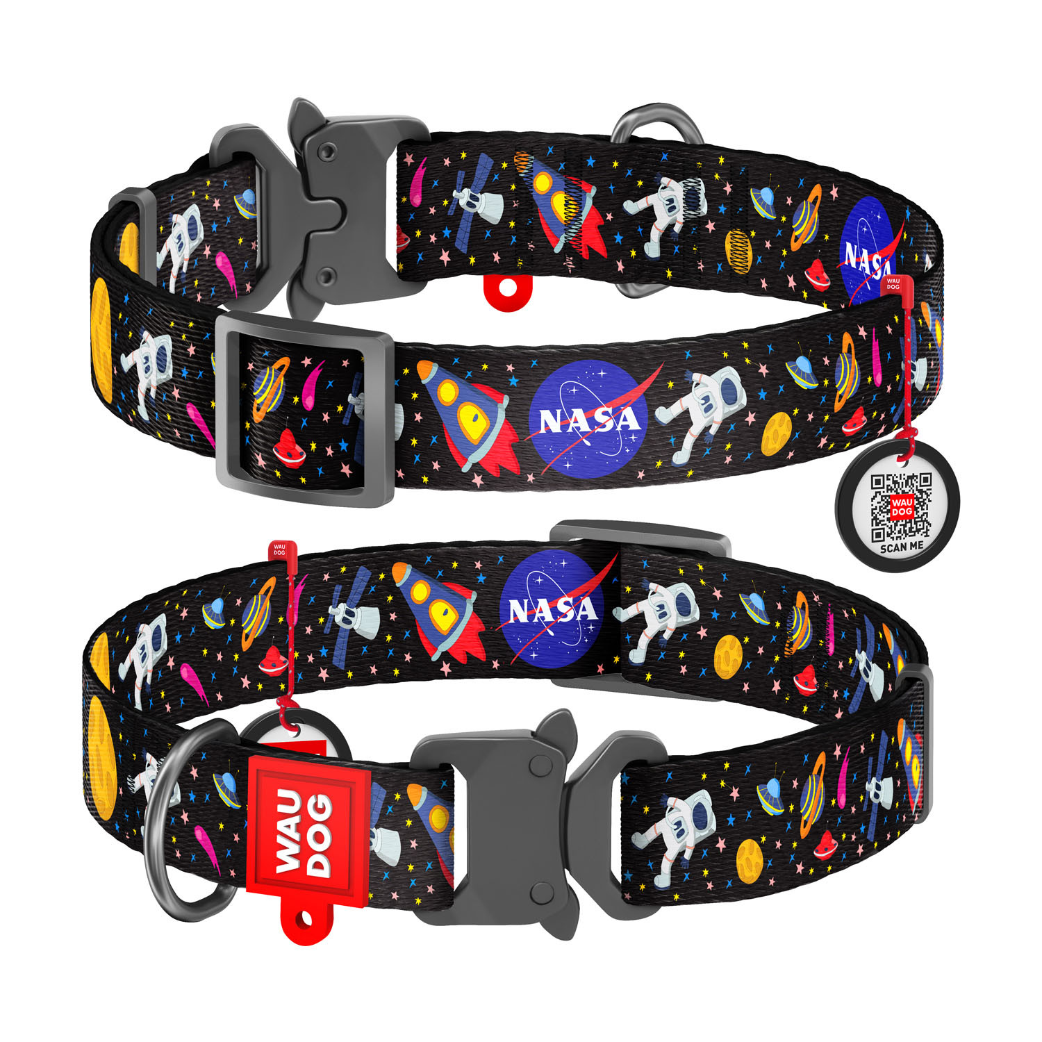 

Ошейник для собак с рисунком NASA пряжка-фастекс Nylon WAUDOG ш. 25 мм, дл. 31-49 см WAUDOG BGL-WD-4341