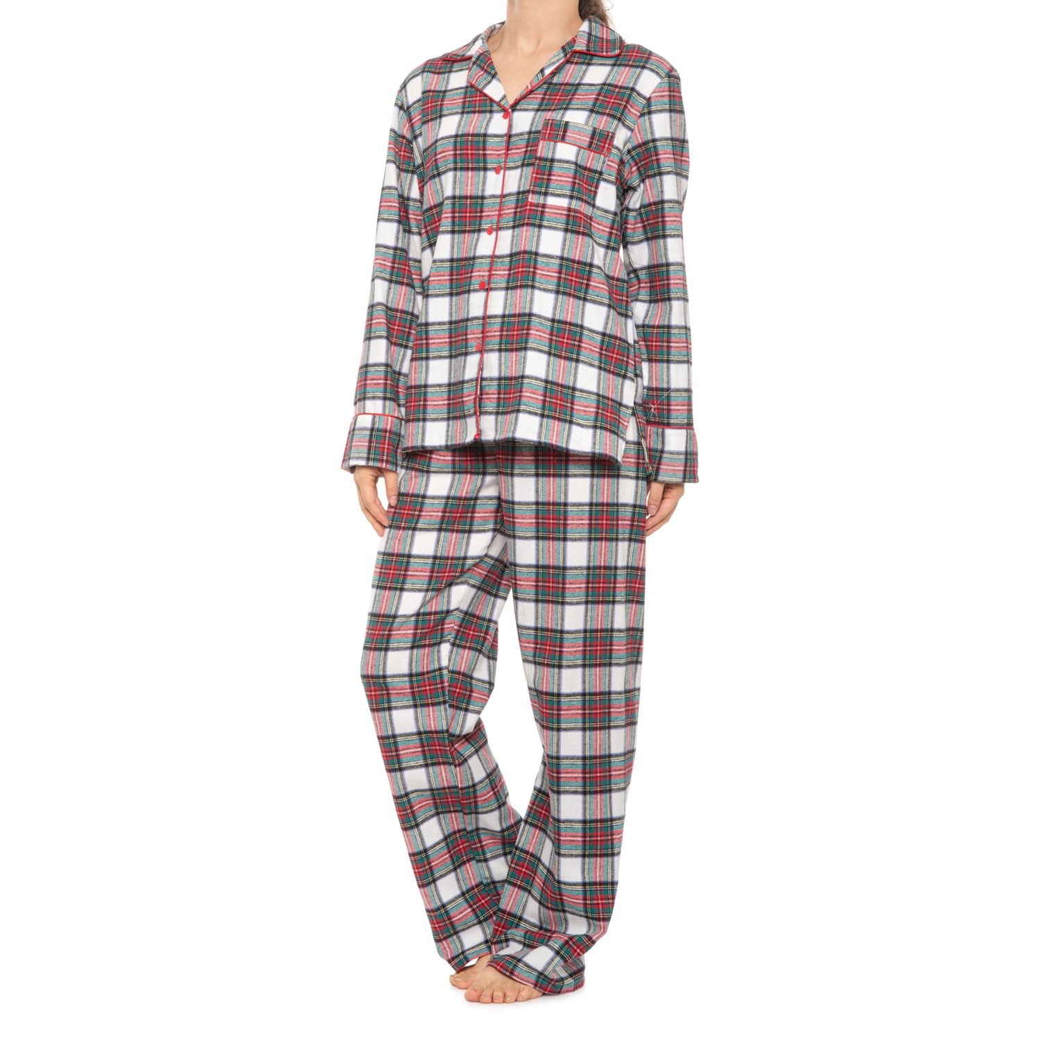 

Пижама Aspen Yarn-Dyed Flannel - White Ground, Green/Red/Black Check,  (48, Пижама Aspen Yarn-Dyed Flannel - White Ground, Green/Red/Black Check, L (48)