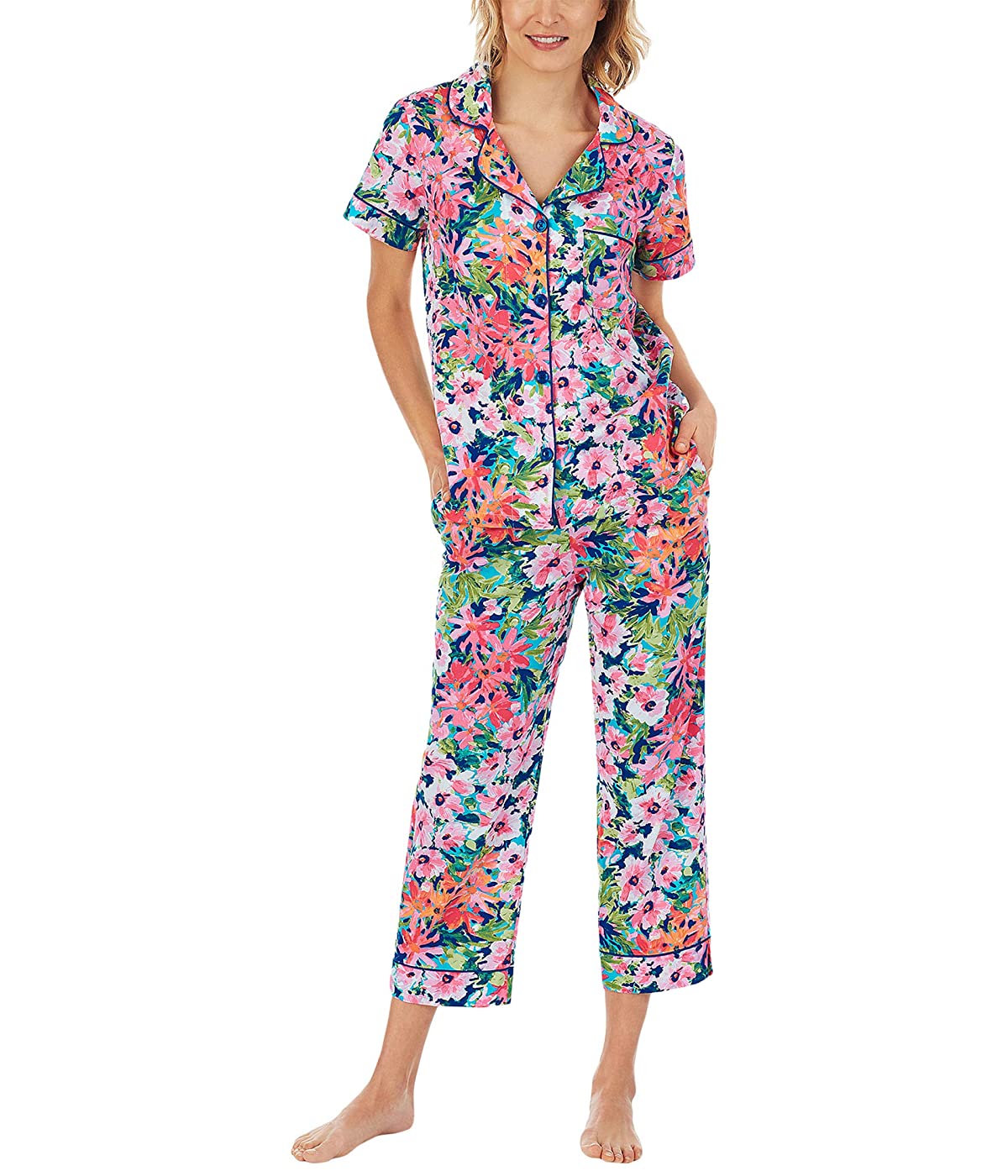 

Пижама BedHead Short Sleeve Cropped PJ Set (Woven Sateen) Garden Blooms,  (42, Пижама BedHead Short Sleeve Cropped PJ Set (Woven Sateen) Garden Blooms, XS (42)