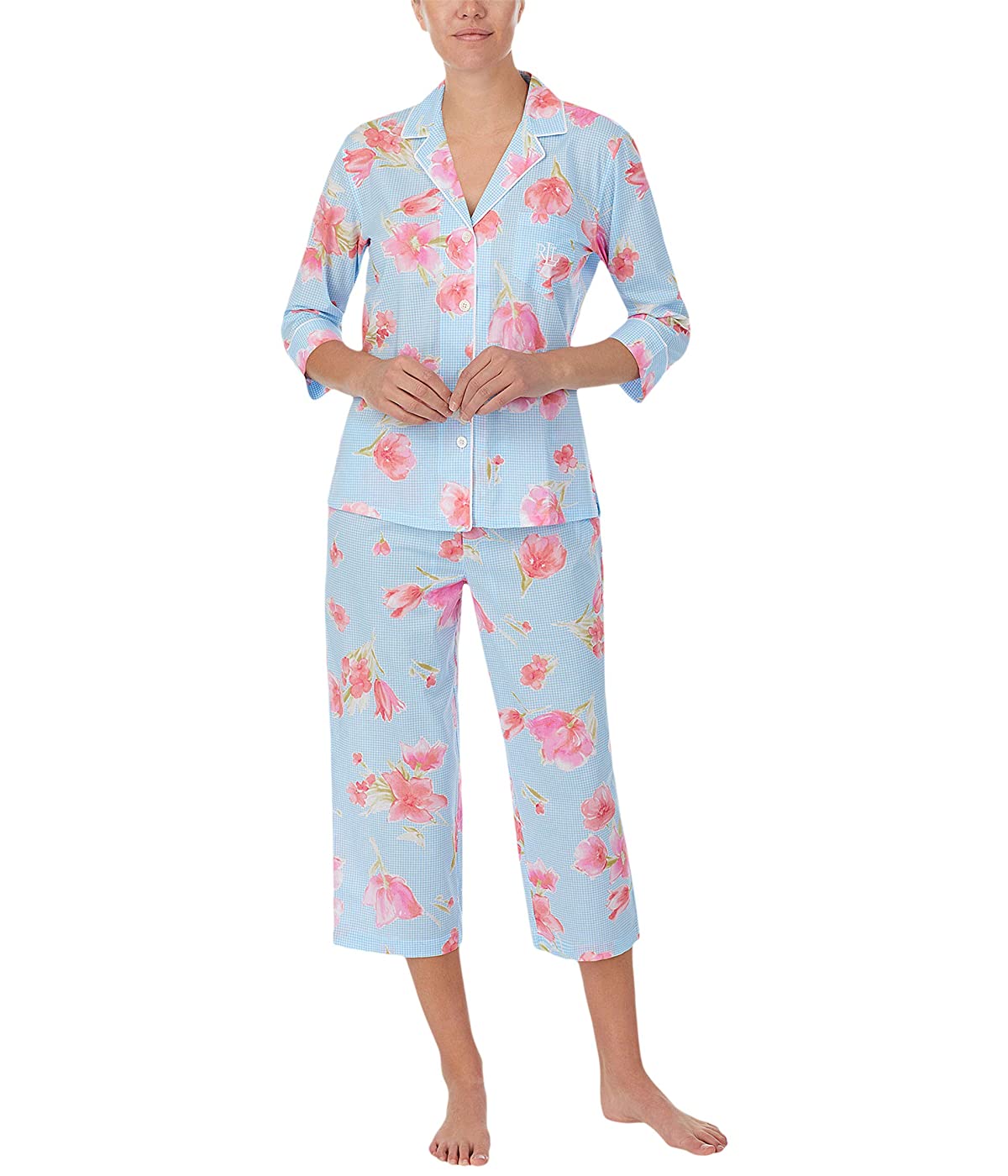 

Пижама Ralph Lauren 3/4 Sleeve Woven Notch Collar Capris PJ Set Turquoise Print,  (42, Пижама Ralph Lauren 3/4 Sleeve Woven Notch Collar Capris PJ Set Turquoise Print, XS (42)