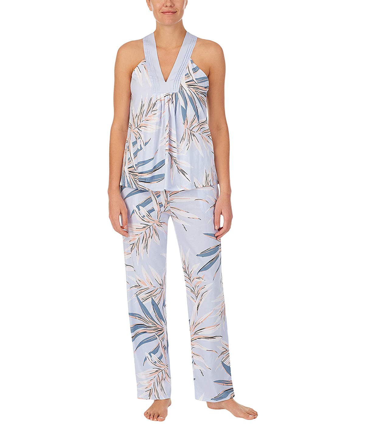 

Пижама Donna Karan Sleepwear Pima Cotton Tank PJ Set Azora Palms, L (48)