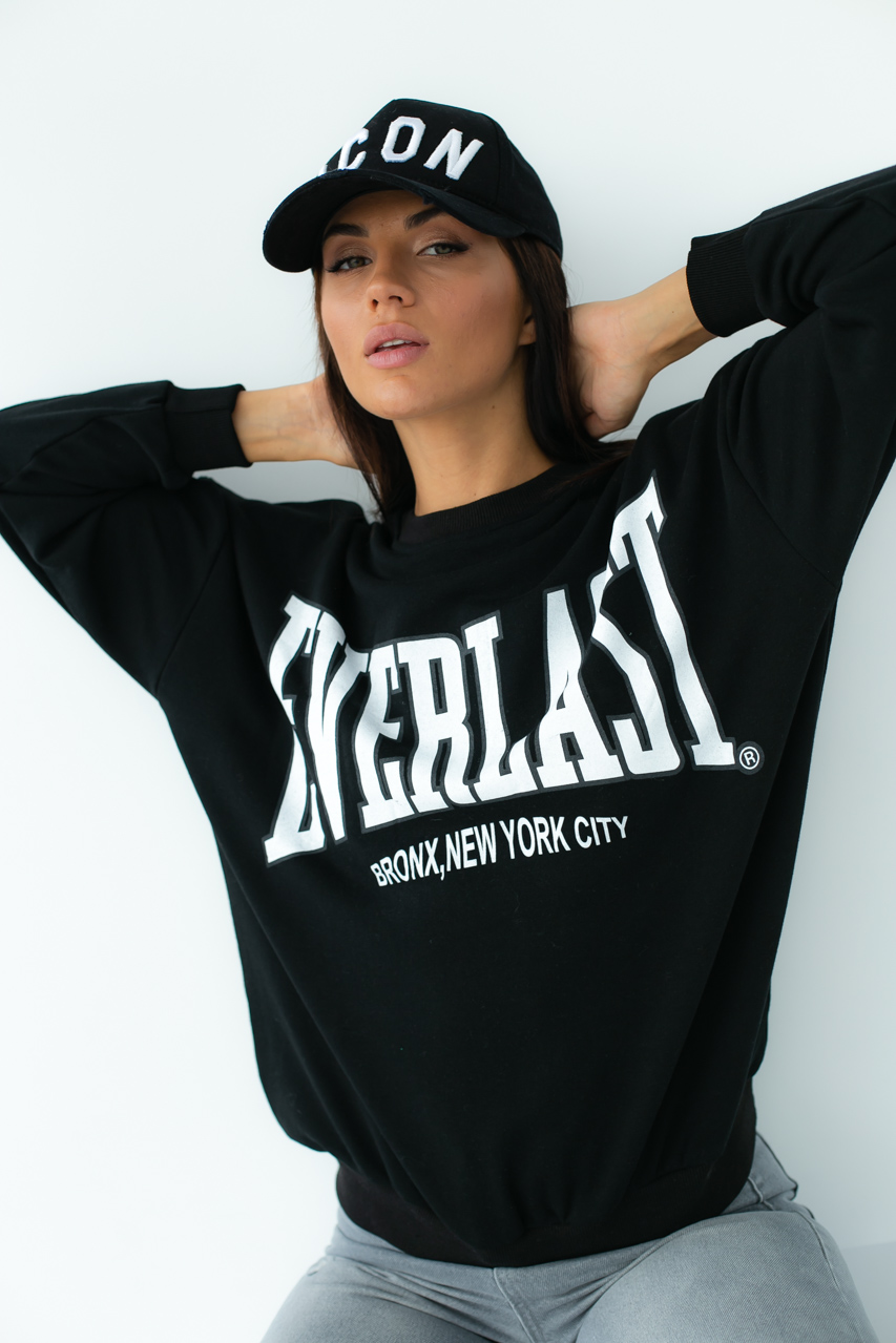 

Свободный свитшот с надписью G&M LX-10258409  Размер цвет Черный, Свободный свитшот с надписью G&M LX-10258409 L Размер цвет Черный