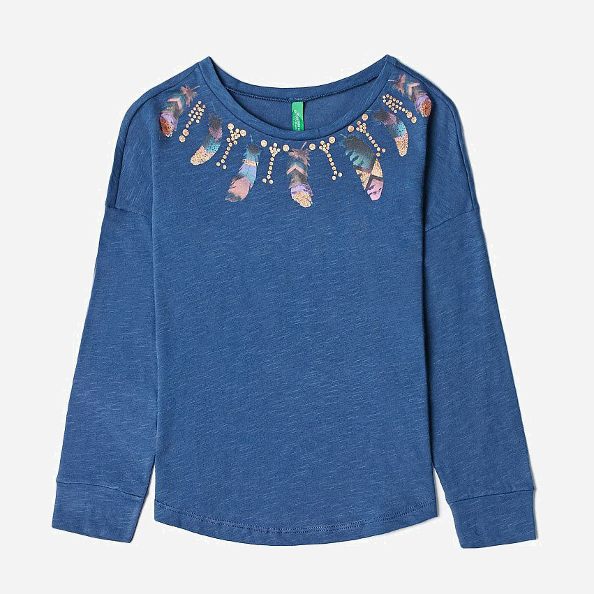 

Футболка с длинными рукавами United Colors of Benetton chl07900016 120 см Синяя