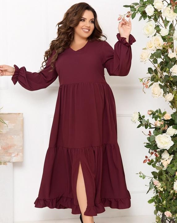 

Платье G&M k-87230 - Размер цвет марсала, Платье G&M k-87230 64-66 Размер цвет марсала