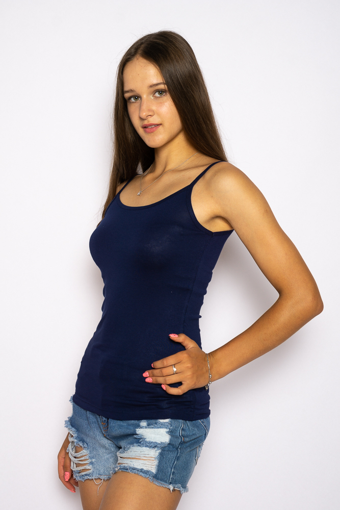 

Майка женская на бретелях 620f008 (Темно-синий) ToS - Размер цвет Темно-синий, Майка женская на бретелях 620f008 (Темно-синий) ToS S-M Размер цвет Темно-синий