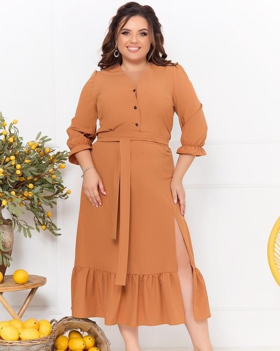 

Платье G&M k-87209 - Размер цвет карамель, Платье G&M k-87209 64-66 Размер цвет карамель