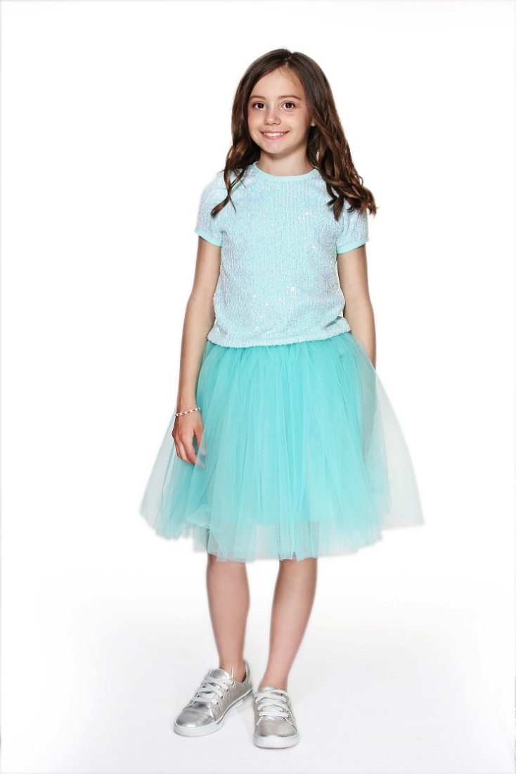 

Топ для девочек Lukas Kids с пайетками 128 м'ятний(8151м)