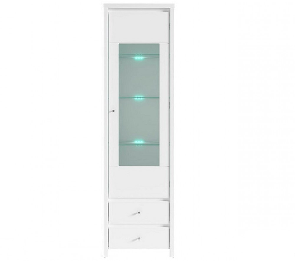 

Витрина Кристина REG1W2S(В)/560*405*2005 из ДСП цвет Белый Gerbor Holding