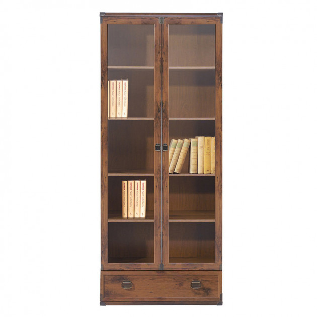 

Витрина двухдверная Индиана JWIT2D1S /80-800*1955*400 из ДСП цвет дуб шуттер Gerbor Holding