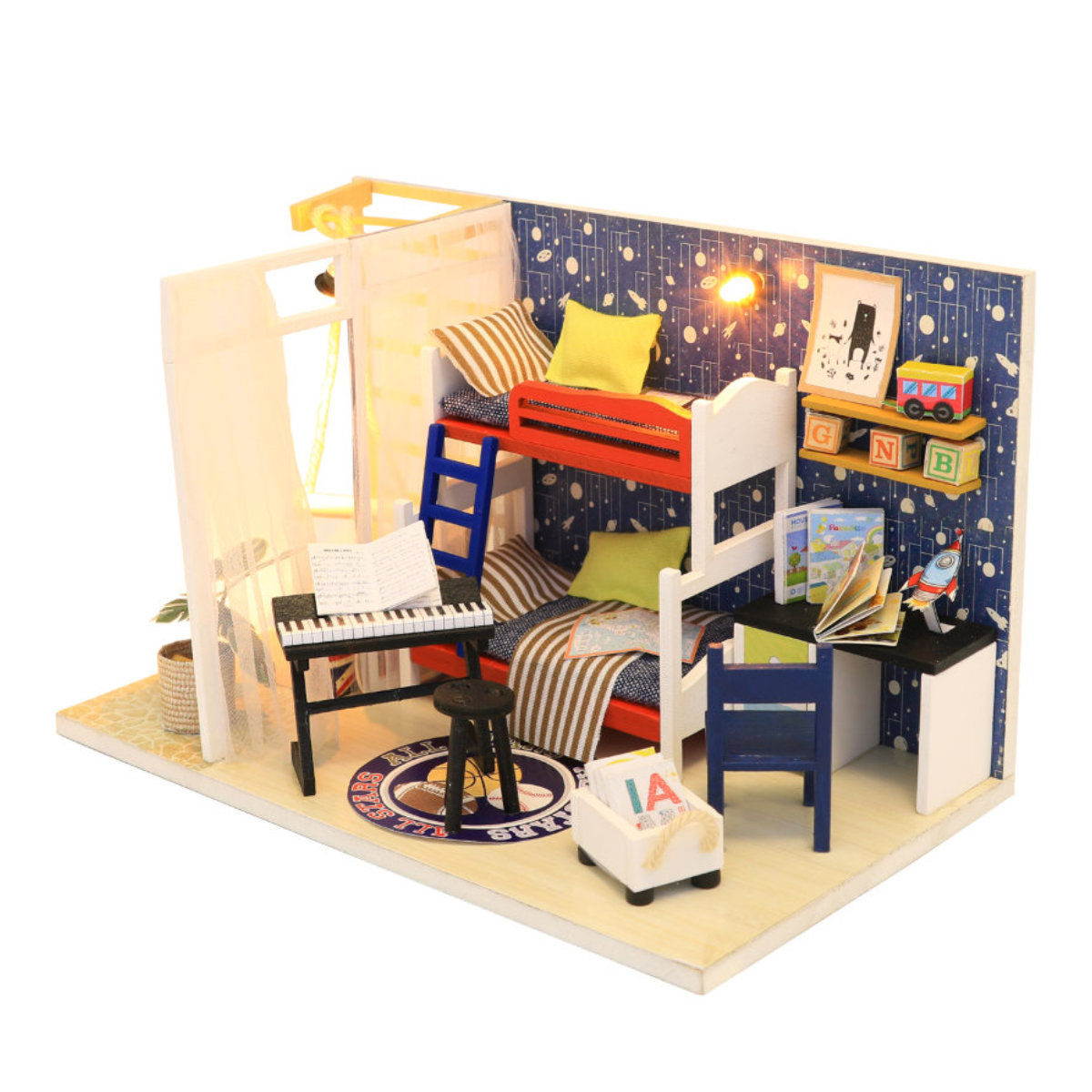 

3D Интерьерный конструктор DIY House Румбокс Hongda craft Юный космонавт (S901)