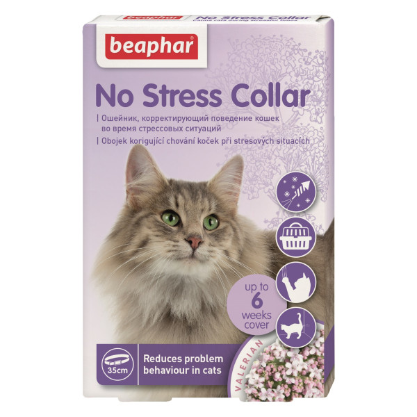 

BEAPHAR No Stress Collar успокаивающий ошейник для снятия стресса у кошек 35 см