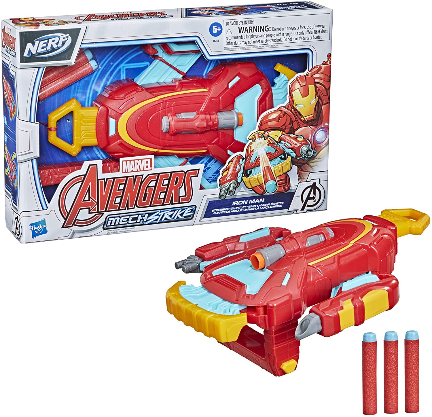 

Бластер Нерф Железный Человек NERF Marvel Strikeshot Gauntlet Iron Man Hasbro F0237