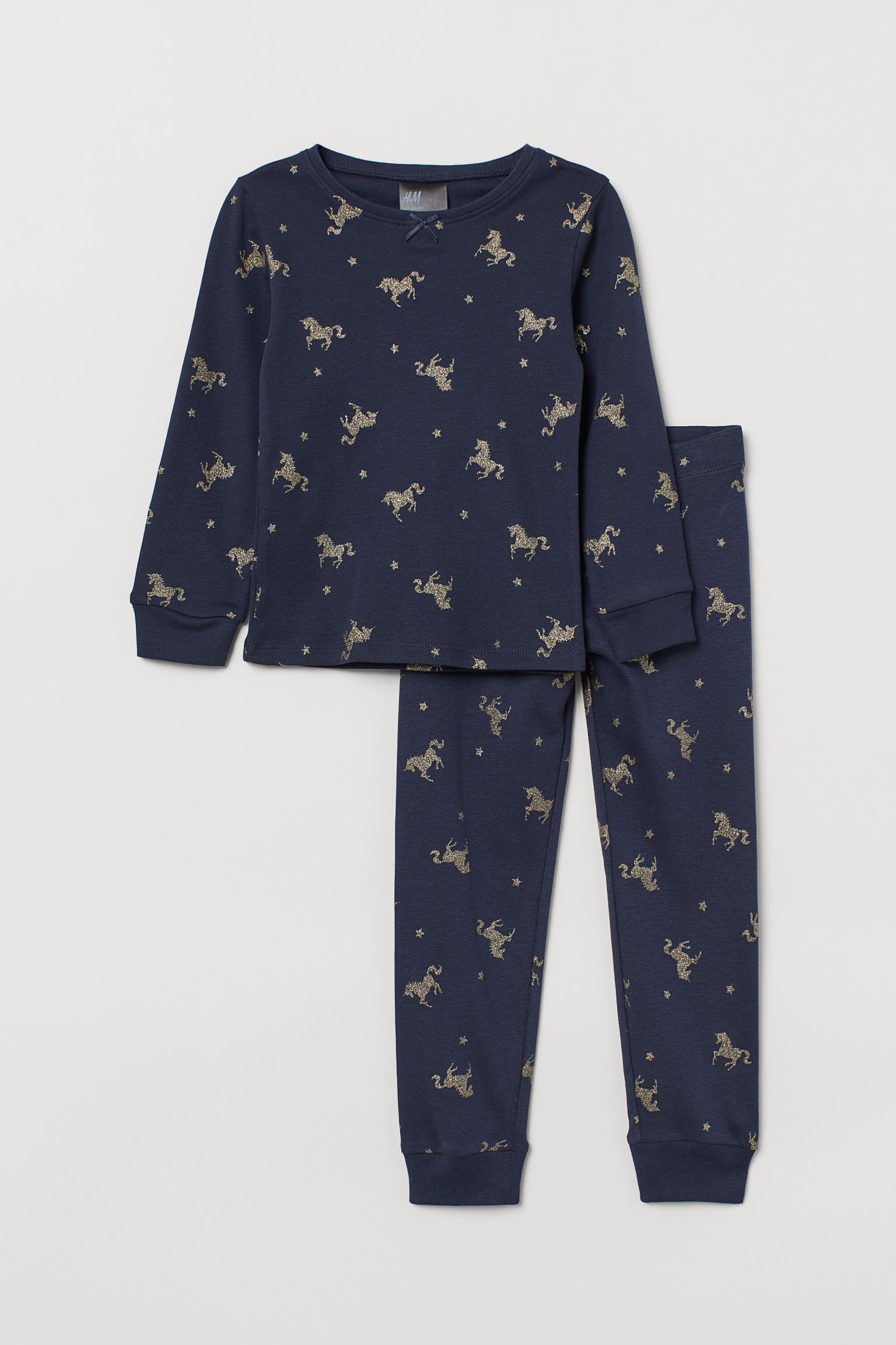 

Пижама (лонгслив, брюки) H&M 92см темно синий единороги 2010623891