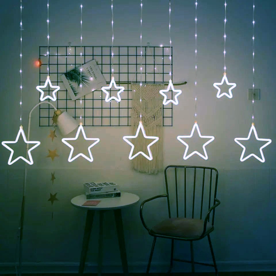 

Светодиодная уличная гирлянда "Звезды" 2.5х0.8 м 138 LED с неоновыми фигурками Холодный белый