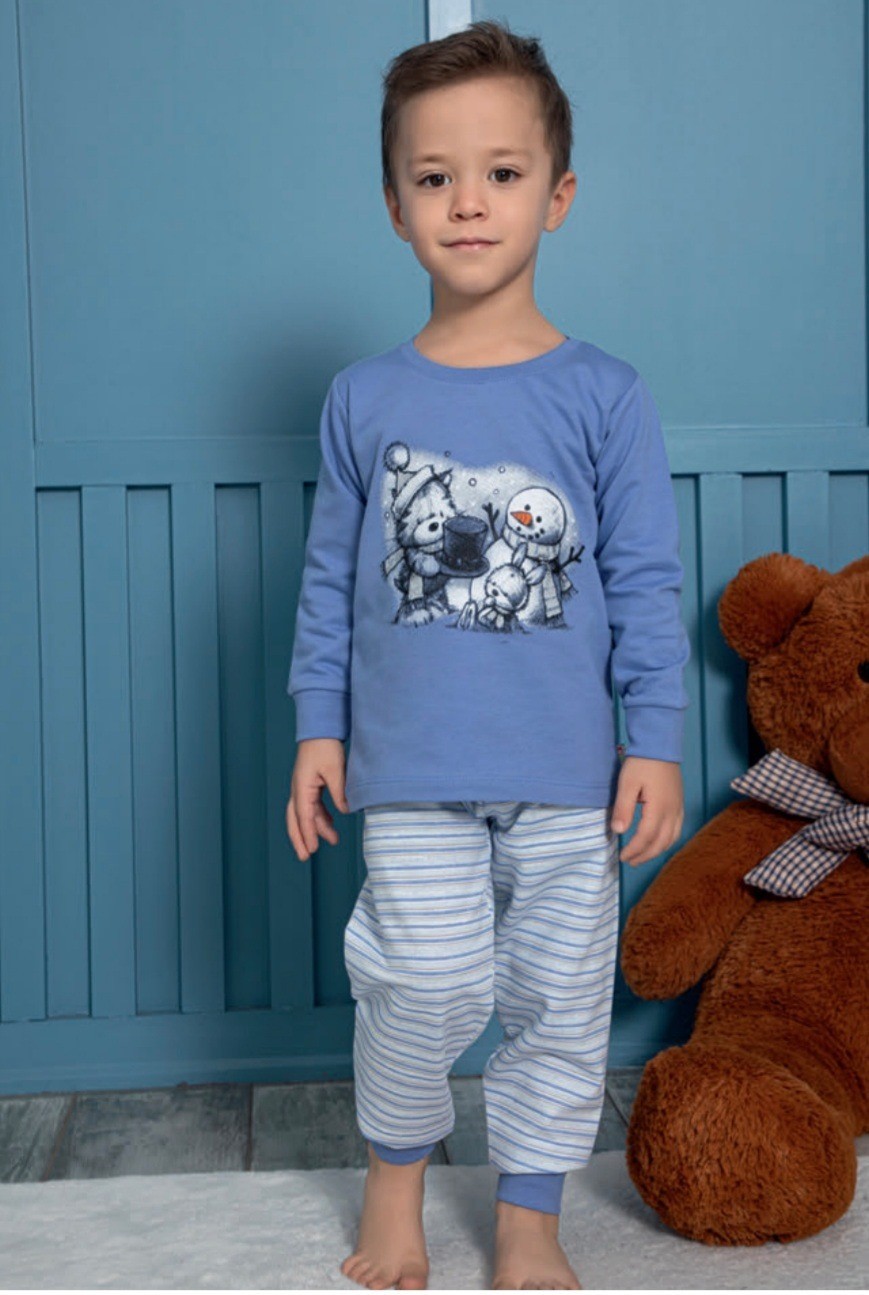 

Пижама для мальчика сине голубая с плотного трикотажа 116р Арт. 964 Kazan bebe