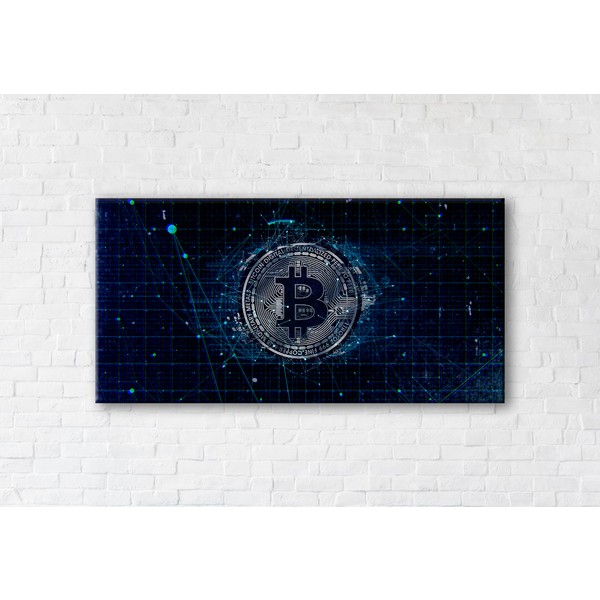 

Картина на холсте Bitcoin 50x100см Franklin