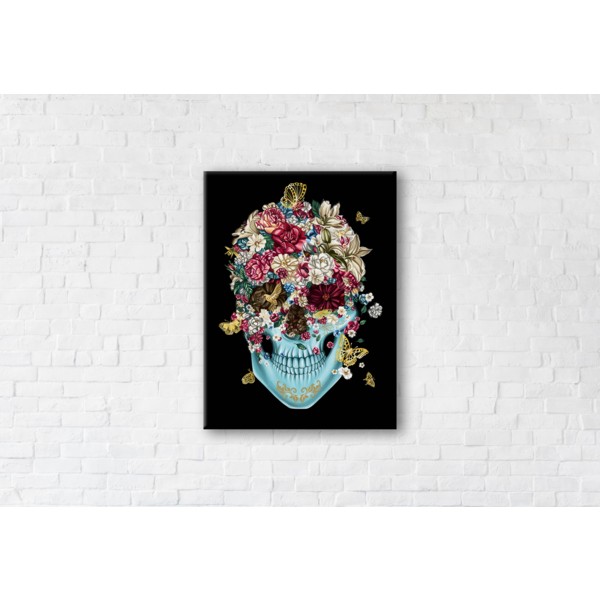 

Картина на холсте Skull in love 75x100см Franklin