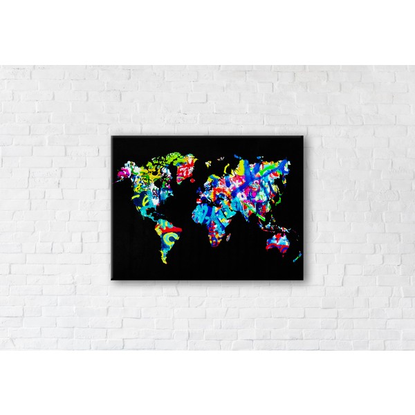 

Картина на холсте Black World 90x120см Franklin