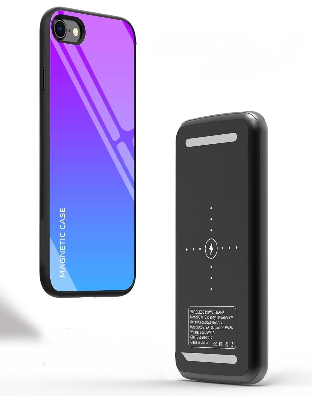 

Магнитный чехол с аккумулятором iBattery для iPhone 8/SE 2020 5000 mAh blue