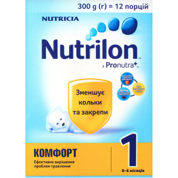 

Сухая смесь Nutrilon Комфорт 1 (0 - 6 месяцев), 300 г
