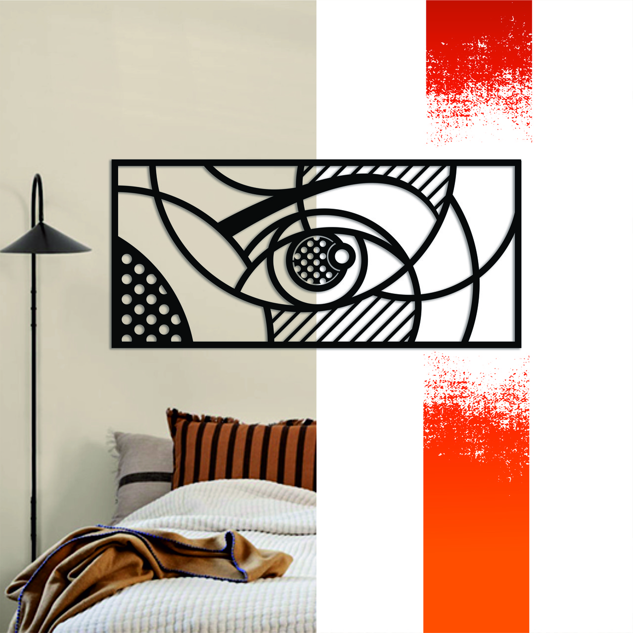 

Декоративная деревянная картина Manific Decor Eye of Provid 85х40 см Черный