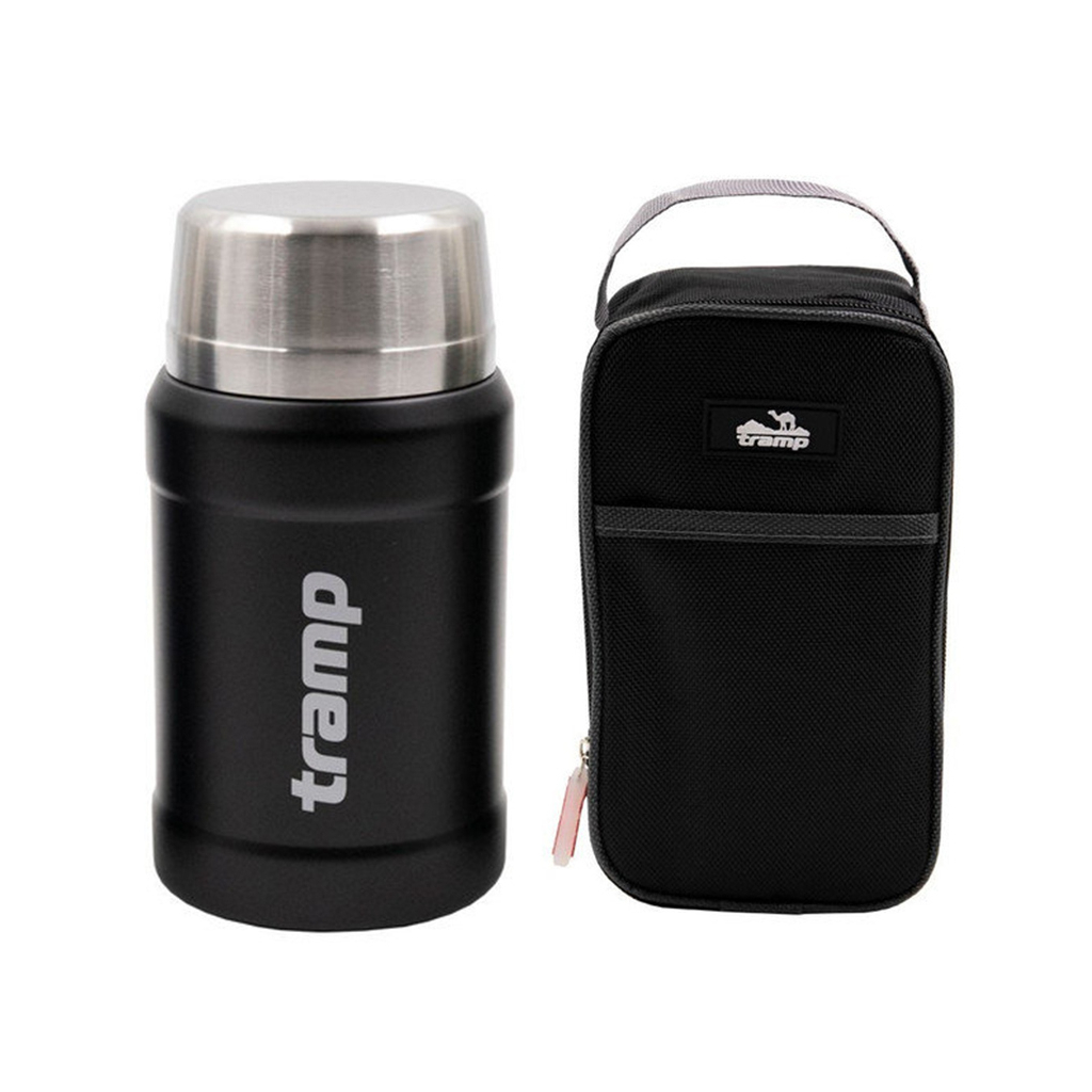 

Термос Tramp с широким горлом в чехле 0.8 л Black (TRC-132-black)