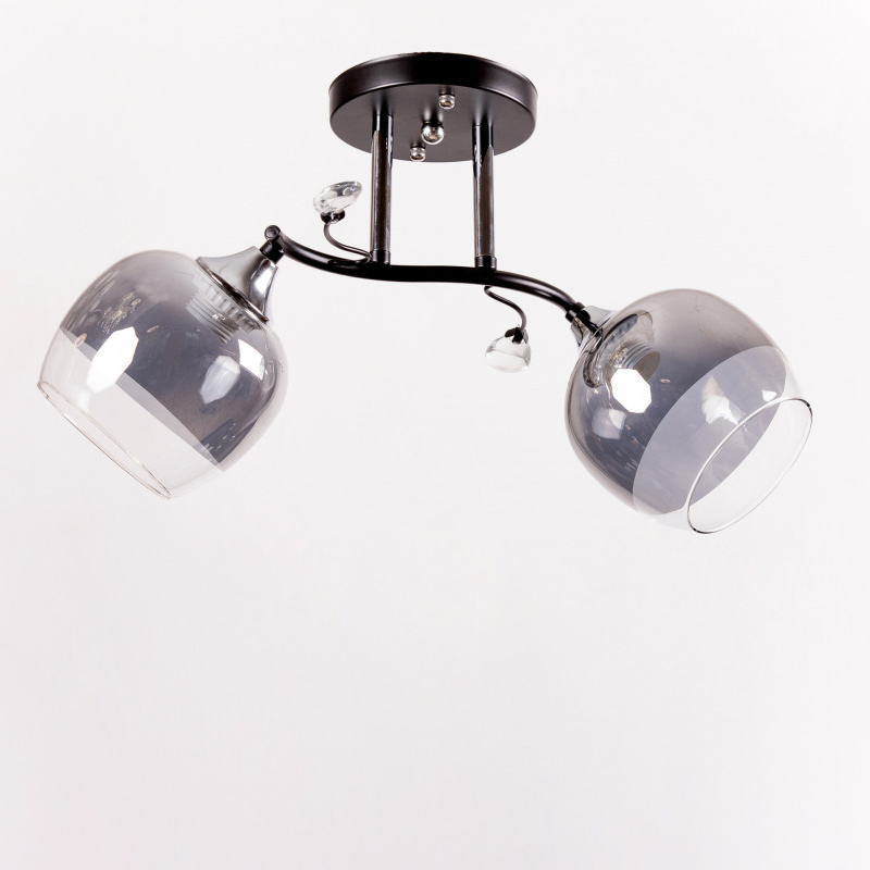 

Люстра потолочная Light House SR-17011/2 BK+CH L490*W285*H240 черный + хром