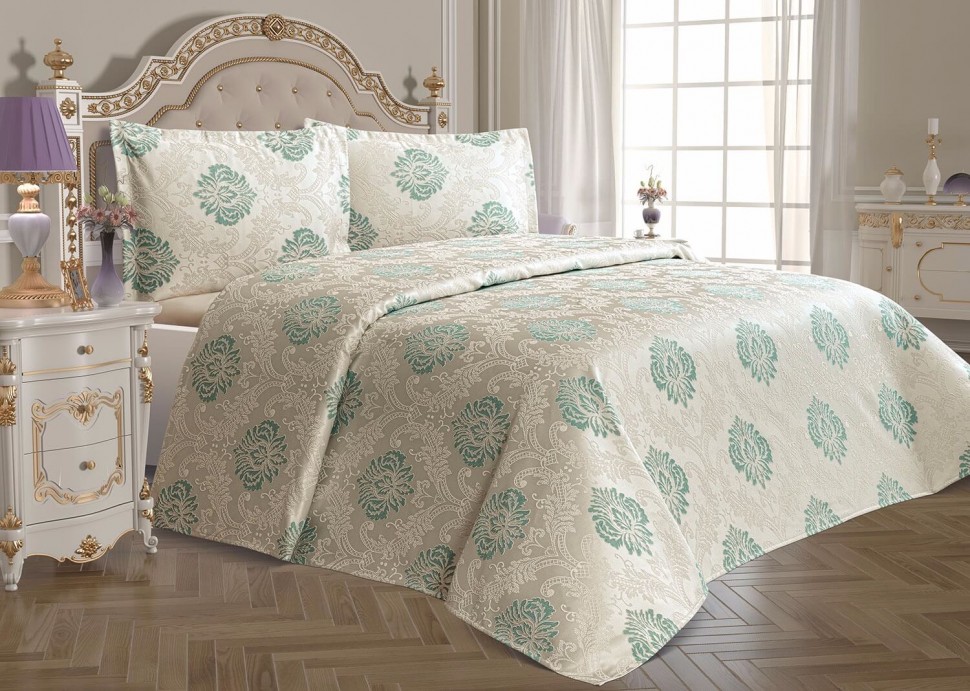 

Комплект покрывало и наволочки Tropik Home Vivere Mint 220x230 02003326