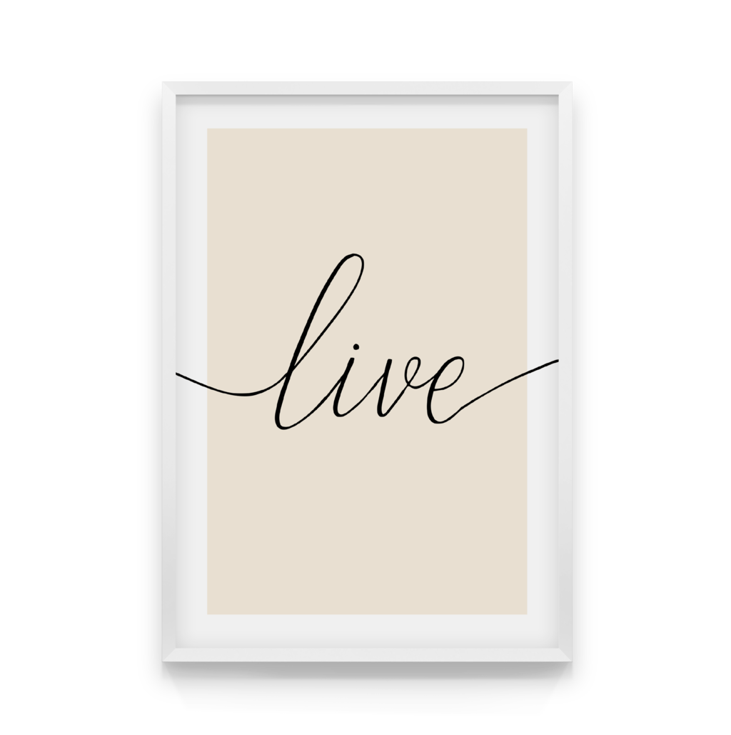 

Постер в рамке LIVE 50x70 см